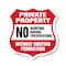 Signmission Private Property Shield Sign No Hunting, 18 Inch X 18 Inch, Plastic Sign SHI-P-18-450 - alternate 1