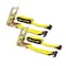 Mytee Products 3in x 30ft Ratchet Straps w/flat hook, WLL 5,000 Trailer Tie Down - Yellow, 2PK RS330x2 - alternate 3