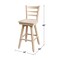 International Concepts Solid Wood Emily Counter Height Swivel Dining Stool - 30" Seat Height S-6173SW - alternate 2