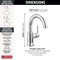 Delta Trinsic Single Handle High-Arc Bathroom Faucet 559HA-GPM-DST - alternate 2