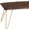 Homeroots 42" Brown And Gold Solid Wood And Iron Coffee Table 493315 - alternate 2