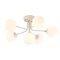 Jonathan Y Olivier Parisian 24" 6-Light Globe Modern Industrial Iron Bistro LED Semi Flush Mount, Almond JYL9542C - alternate 1