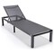 Leisuremod Marlin Patio Chaise Lounge Chair with Black Aluminum Frame, Black, 2PK MLBL-77BL2 - alternate 2
