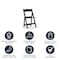 Flash Furniture HERCULES Black Indoor/Outdoor Lightweight Wood Look Resin Folding Event Chair with Slatted Seat LE-L-1-BK-SLAT-GG - alternate 4