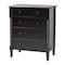 Baxton Studio Braith Farmhouse Black Spindle Wood Queen Size 4-Piece Bedroom Set 258-14204-14248-14246-14208-ZORO - alternate 2
