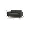Homeroots 72" Gray Fabric Sofa With Ottoman With Brown Legs 641060 - alternate 2