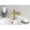 Kingston Brass One-Handle Single-Hole Bathroom Faucet with Knurled Handle and Push Pop-Up Drain, Brushed Brass KS3547RKZ - alternate 3