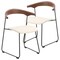 Leisuremod Lyra Collection Modern Chair in Walnut Color back and Taupe Seat, 2PK LCWB-41TP2 - alternate 1
