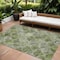 Homeroots 10' X 14' Green And Ivory Abstract Washable Indoor Outdoor Area Rug 577678 - alternate 1