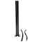 Cr Laurence Matte Black 12-in End Design Series Partition Post D990BL12E - alternate 2