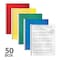C-Line Products 8-1/2" x 11" Assorted Color Vinyl Report Covers with White Binding Bars, 50/BX 32550 - alternate 2