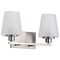 Nuvo Lune, 2 Light Vanity, Brushed Nickel Finish, Etched White Glass 60/8222 - alternate 2