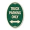 Signmission Reserved Parking Sign Truck Parking Only with, 12 In X 18 In Architectural, Heavy Gauge Aluminum A-OV-G-1218-23031 - alternate 1