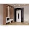 Vdomdoors Front Exterior Prehung Steel Door Ronex1277 Black Enamel 2 Sidelight and Transom Window Sidelite RONEX1277EXD-BLK-W14+36+14xH80+16-RH-I - alternate 3