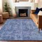 Homeroots 5' X 8' Blue And Ivory Abstract Washable Indoor Outdoor Area Rug 615441 - alternate 2