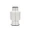 Homeroots 13" White And Black Striped Ceramic Cylinder Table Vase 608358 - alternate 2