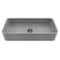 Vigo Palazzo 24inL x 11inW x 5inH Concreto Stone Rectangular Vessel Bathroom Sink in Gray VG04060 - alternate 1