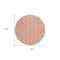 Homeroots 8' Coral And Beige Round Ogee Washable Indoor Outdoor Area Rug 601544 - alternate 3