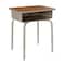 Flash Furniture 31.25 H, 24 W X Laminate, Steel, Walnut/Silver FD-DESK-GY-WAL-GG - alternate 1