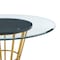 Homeroots 48" Clear And Gold Glass And Stainless Steel Pedestal Base Round Top Dining Table 569438 - alternate 2