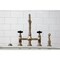 Kingston Brass Bridge Kitchen Faucet with Brass Sprayer, Antique Brass KS1273PKXBS - alternate 2