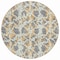 Homeroots 8' Gray And Ivory Round Abstract Washable Indoor Outdoor Area Rug 614163 - alternate 1