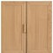Homeroots 31in Natural Wood Corner Paneled Accent Cabinet With Two Doors 719672 - alternate 2