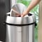 Elama Large 17 Gallon Swing Lid Stainless Steel Cylindrical Trash Bin EL-LT35B-65L - alternate 2