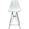 Leisuremod Cresco Acrylic Barstool - Modern ABS Plastic Counter Stool with Steel Legs & Footrest CRBL-30WG - alternate 2