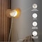Vidalite Sovev Tripod Floor Lamp with Rattan and Opal Glass Shade, Brushed Brass Stand, 62.8 in. Height CE1009207 - alternate 2