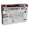 Performance Tool 26 pc. 1/2 in. Dr. SAE Socket Set, Ratchet, Deep Sockets, Storage W32901 - alternate 2