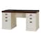 Sunjoy 58in Richland Double Pedestal Desk, Home Office Computer Desk Work Station G104004700 - alternate 1