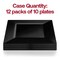 Smarty Had A Party 9.5" Black Square Plastic Dinner Plates (120 Plates), 120PK 6909-CASE - alternate 2