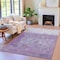 Homeroots 9' X 12' Purple And Silver Abstract Washable Indoor Outdoor Area Rug 632093 - alternate 4