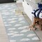 Jonathan Y Hedwig High-Low Youth Cloud Scandi Blue/Ivory 2 ft. x 8 ft. Indoor/Outdoor Runner Rug SCN105A-28 - alternate 1
