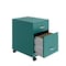 Space Solutions 14.25 in W 2 Drawer Mobile Vertical File Cabinet W/ Accessory Drawer, Teal 25937 - alternate 4