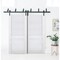 Sartodoors Sliding Closet Barn Bypass Doors White Solid Core Modern Interior VEREGIO7411BBB-WS-36 - alternate 1