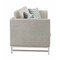 Homeroots 35" Beige Linen Sofa With Silver Legs 347284 - alternate 1