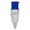 Walther-Werke Pin and Sleeve Plug, 60A, 250/230, 1 Phase, 2 Pole, Blue, Screw Terminals Wire Connection Type 260306 - alternate 2