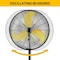 Elexnux 30in 120V 3-Speed High Velocity Indoor or Outdoor Yellow Oscillating Misting Pedestal Fan IR-FAN7802 - alternate 3