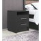 Homeroots 20" Black Two Drawer Faux Wood Nightstand 543667 - alternate 3