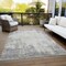 Homeroots 9' X 12' Gray And Ivory Abstract Washable Indoor Outdoor Area Rug 612332 - alternate 2