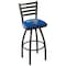 Holland Bar Stool Co 36" Blk Wrinkle Maine Swivel Bar Stool, Ladder Back L01436MaineU - alternate 1