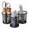Mind Reader Metal Mesh Utensil Holder, 3.5in dia x 3.7inh, Black, 3PK CLIPMESH3-BLK - alternate 2