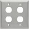Eaton Tripp Lite Series 4 Port Double Gang Faceplate, Stainless Steel, Industrial Grade, IP44, TAA N206-FP04-IND - alternate 2