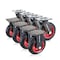 Powertec 6'' Caster Wheels 4 Swivel & 4 Fixed, Heavy Duty Casters with Rubber Knobby Tread, 8PK 17054-P2N - alternate 1