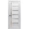 Sartodoors Solid French Door Frosted Glass White 30x96 Solid Core Modern Interior QUADRO4088ID-NOR-3096 - alternate 1