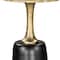 Homeroots 26" Gold and Black Aluminum and Iron Round Pedestal End Table 572177 - alternate 2