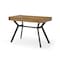 Homeroots 43" Natural and Black Writing Desk With Three Drawers 543775 - alternate 2