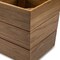 Homeroots 12in Traditional Solid Teak Large Waste Basket 475864 - alternate 3